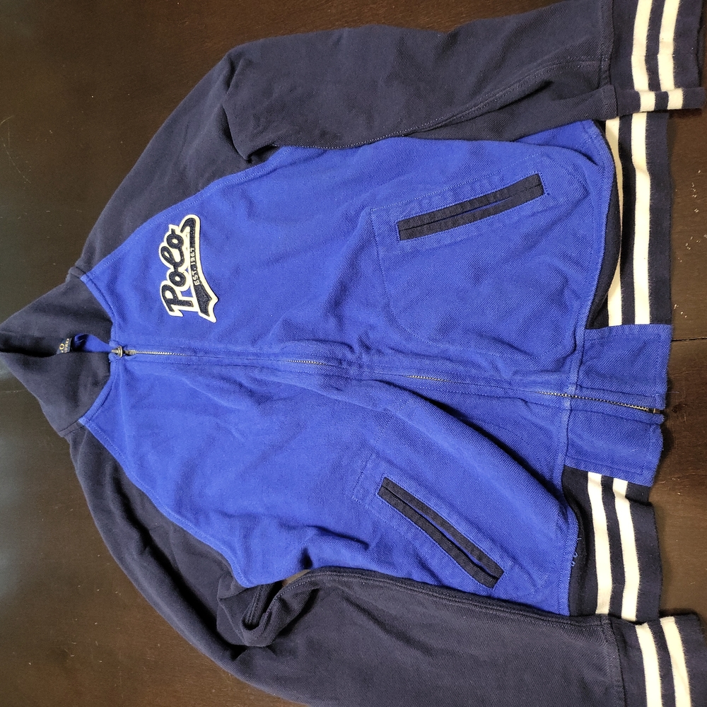 Ralph Lauren Polo Jacket Blue And Black Boys 12-14